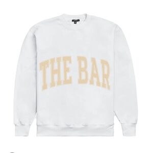 The bar cream tan varsity sweatshirt